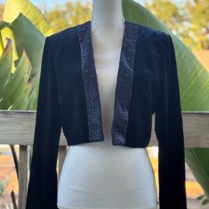 Adrianna Papell Navy Embellished Bolero/Blazer/Jacket Size 12 NWT